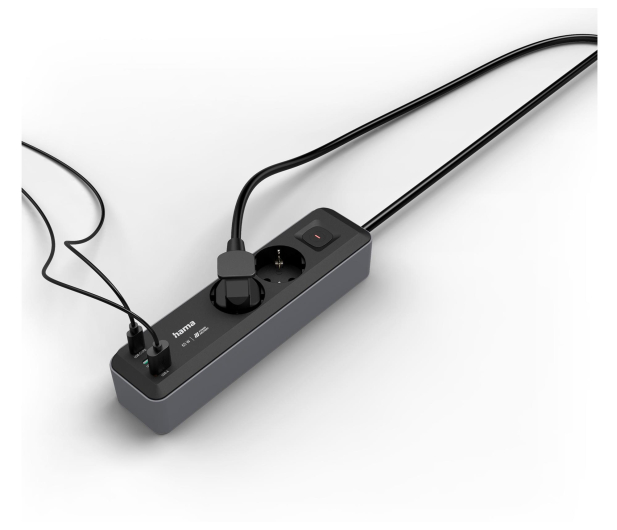Hama Listwa zasilająca 2GN schuko, 1,4M, 2xUSB C/A, PD 65W - 1416380 - zdjęcie 4